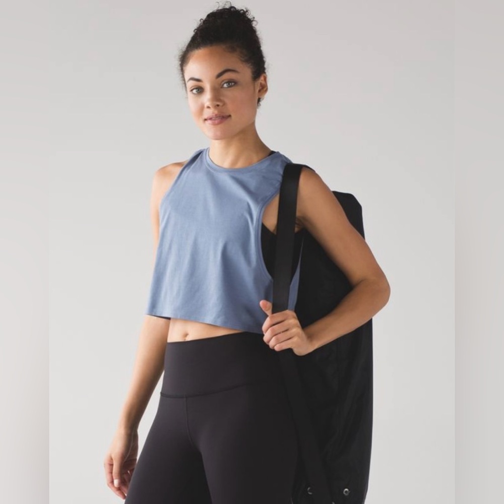 Lululemon muscle tank crop Slate blue